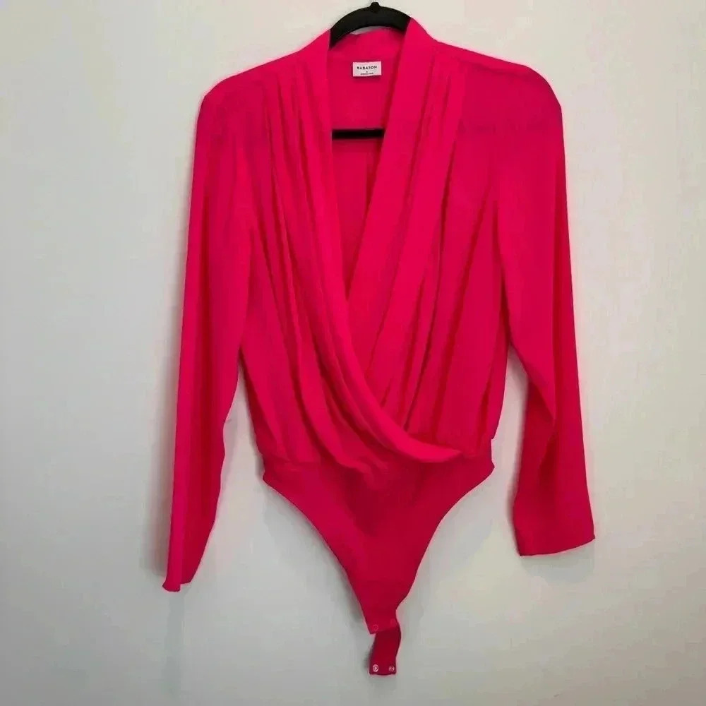 Babaton Ambrose neon fuchsia bodysuit size S